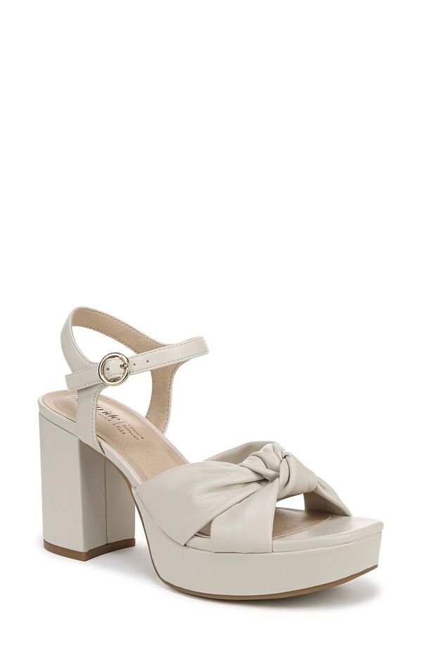 ライフストライド レディース シューズ ヒール プラットフォーム サンダル アンクル LifeStride August Ankle Straplatform Sandal Bone