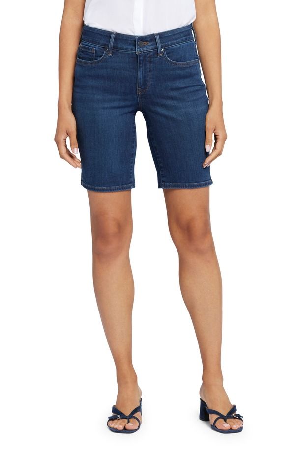 エヌワイディージェイ レディース ボトムス デニムパンツ サイドスリット ショートパンツ NYDJ Ella Side Slit Denim Shorts Palace デニム