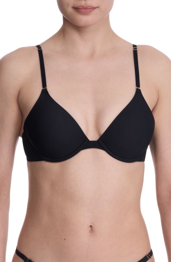 ナトリ レディース トップス Tシャツ Natori Verge Convertible Plunge TShirt Bra Black ブラック