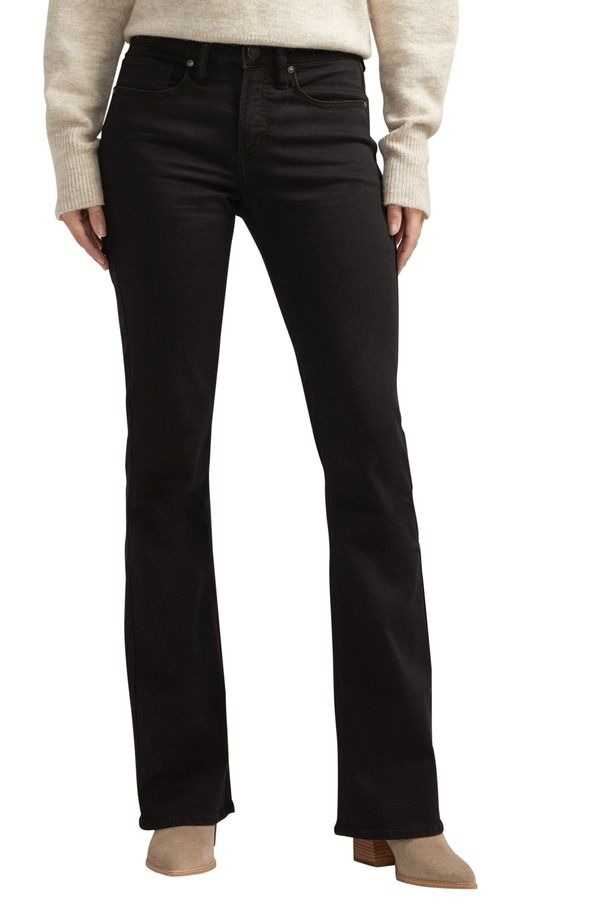 シルバー ジーンズ レディース シューズ ブーツ・レインブーツカット Silver Jeans Co Suki Curvy Slim Bootcut Jeans Black ブラック