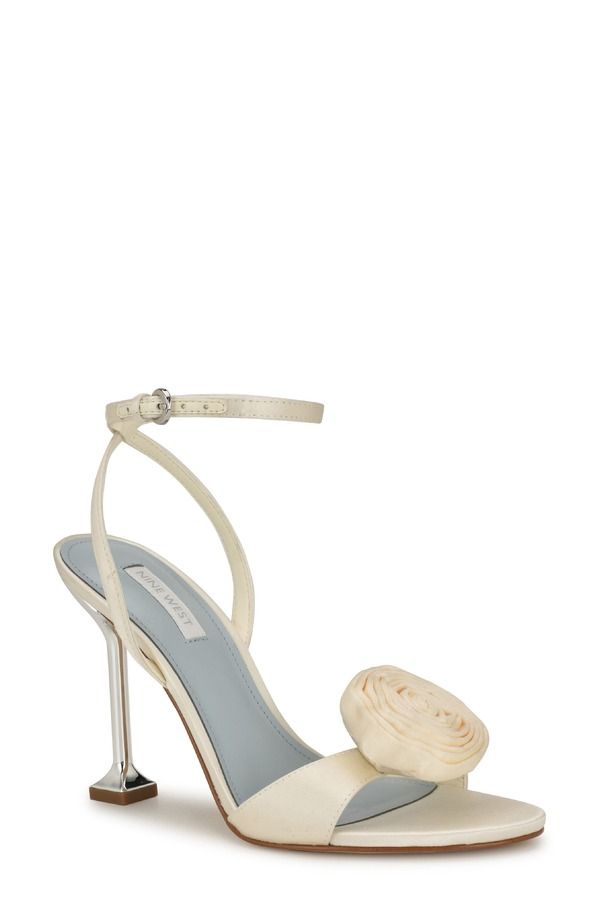 ナインウェスト レディース シューズ ヒール サンダル アンクル Nine West Neve Bridal Ankle Strap Sandal Ivory アイボリー 19,066円