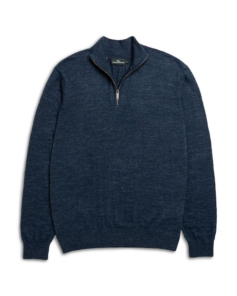 ロッドアンドグン メンズ アウター ニット・セーター Rodd Gunn Fortrose Knit 14 Zip Sweater Midnight