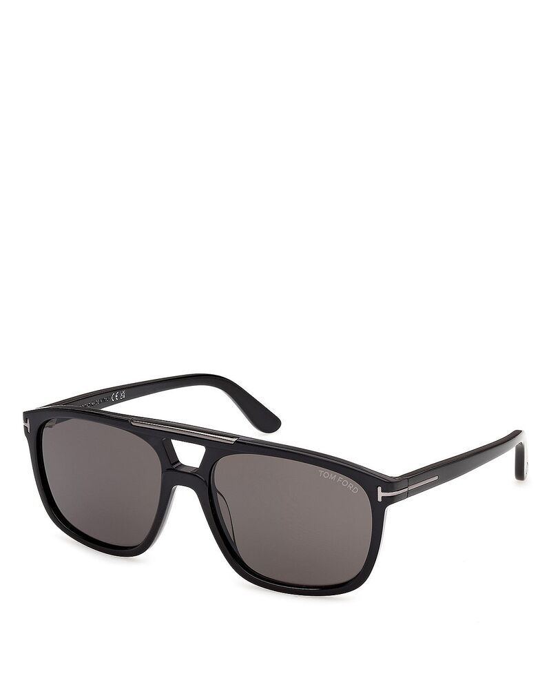 トム・フォード レディース アクセサリー サングラス・アイウェア Tom Ford Navigator Sunglasses 58mm shiny blacksmoke ブラック