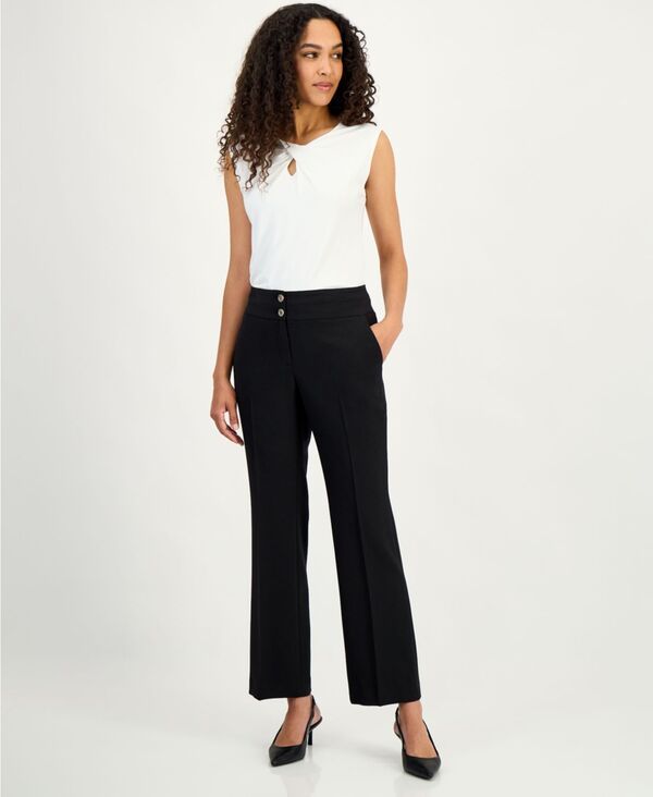 【送料無料】 カスパール レディース カジュアルパンツ ボトムス Womens Ava Bootleg Pants Regular Petite Black
