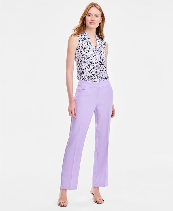 【送料無料】 カスパール レディース カジュアルパンツ ボトムス Womens HighRise Straight Leg Pants Lavender Mist