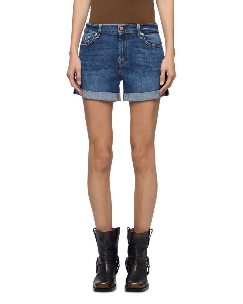 セブンフォーオールマンカインド レディース ボトムス ハーフパンツ・ショーツ ショートパンツ デニム 7 For All Mankind Mid Roll Denim Shorts in Vanity デニム