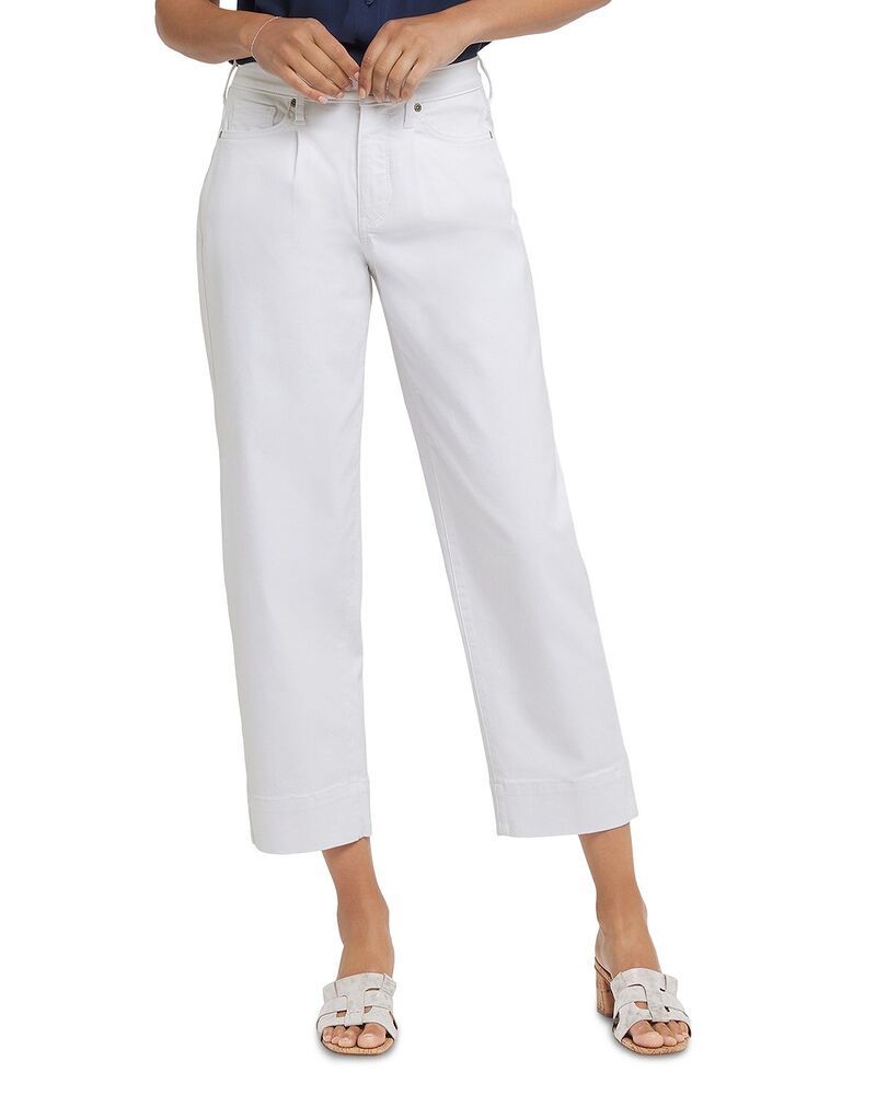 エヌワイディージェイ レディース ボトムス デニムパンツ プチ アンクル ジーンズ NYDJ Petite Balloon High Rise Ankle Jeans in Optic White ホワイト