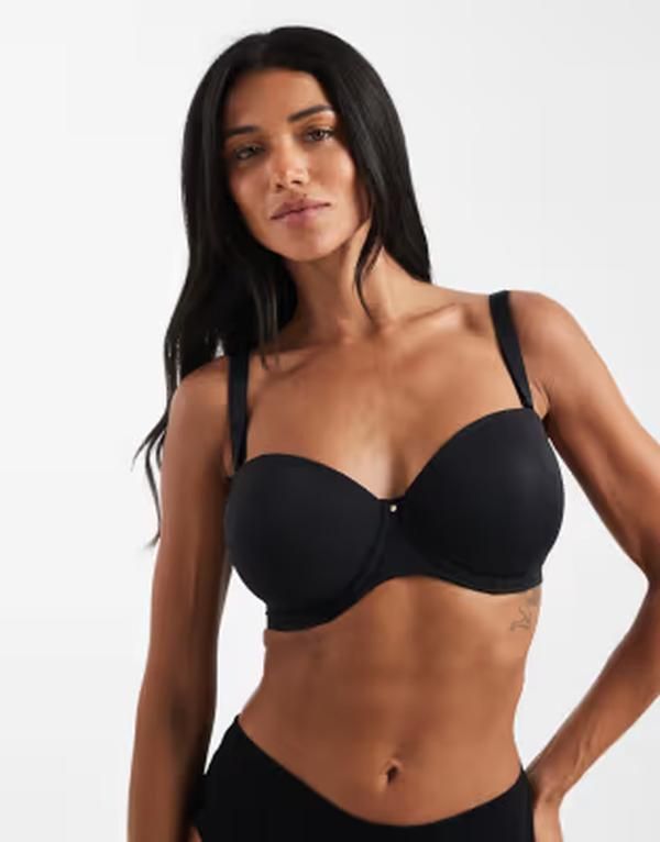 エイソス レディース アンダーウェア ブラジャー ASOS DESIGN Fuller Bust molded multiway underwire bra Black ブラック