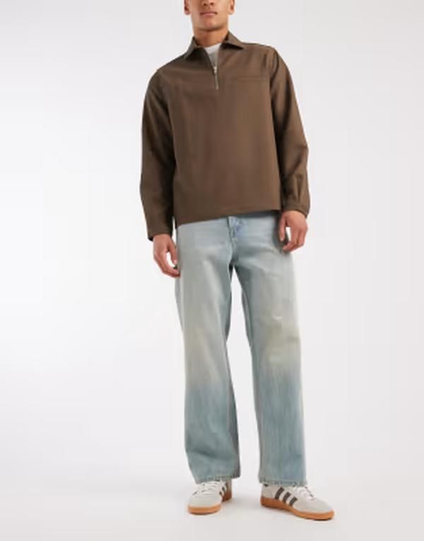ジャック アンド ジョーンズ メンズ ボトムス デニムパンツ ヴィンテージーンズ Jack Jones Alex baggy fit jeans in light vintage wash Blue Denim デニム