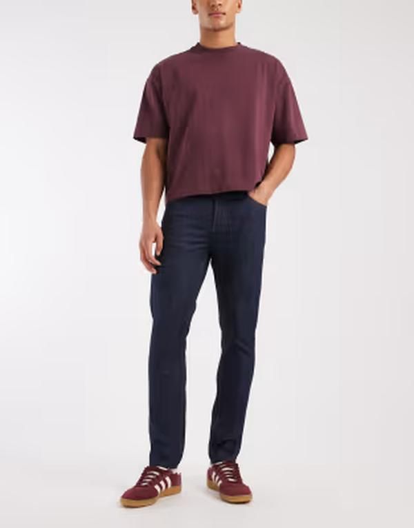 エイソス メンズ ボトムス デニムパンツ ジーンズ ASOS DESIGN skinny jeans in rawash INDIGO インディゴ