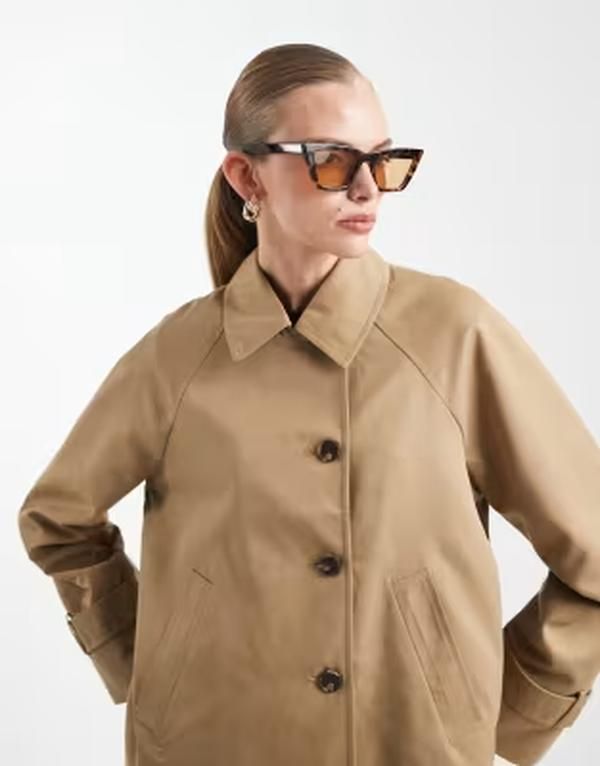 ヴェロモーダ レディース アウター ジャケット・ブルゾン アシンメトリー Vero Modasymmetric button up jacket Kelp ベージュ