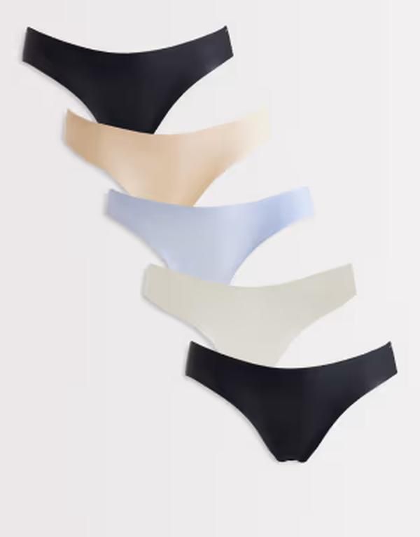 コットンオン レディース アンダーウェア ブリーフパンツ Cotton 5 pack party panties briefset white blue and Multi マルチカラー