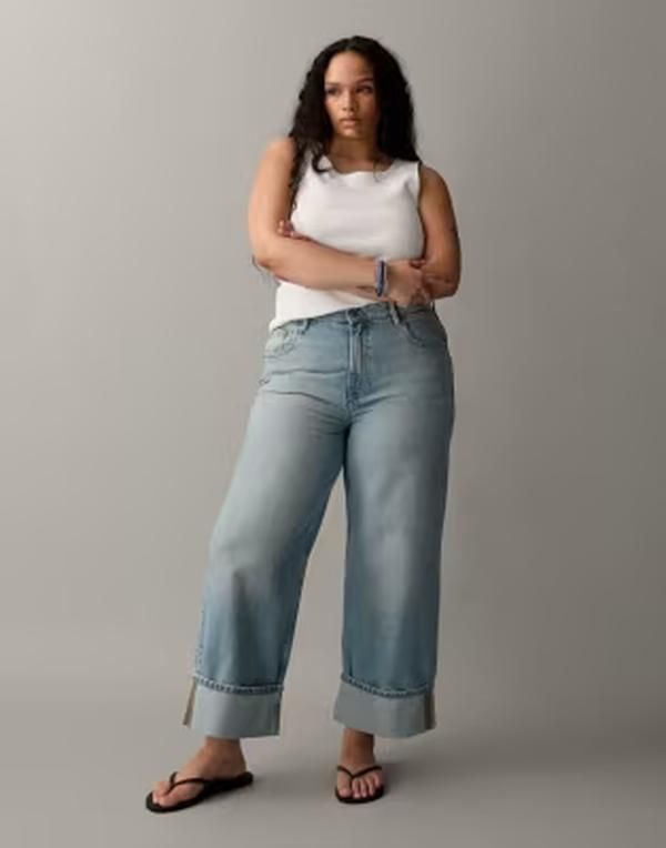 グッドアメリカン レディース ボトムス デニムパンツ ジーンズ Good American good standard relaxed cuffed jeans in light blue wash LIGHT BLUE ブルー