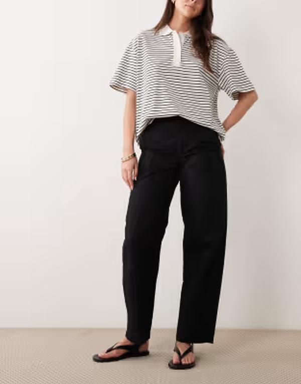 ジェイディーワイ レディース ボトムス カジュアルパンツ ハイウエスト JDY high waist barreleg pants Black ブラック 15,386円