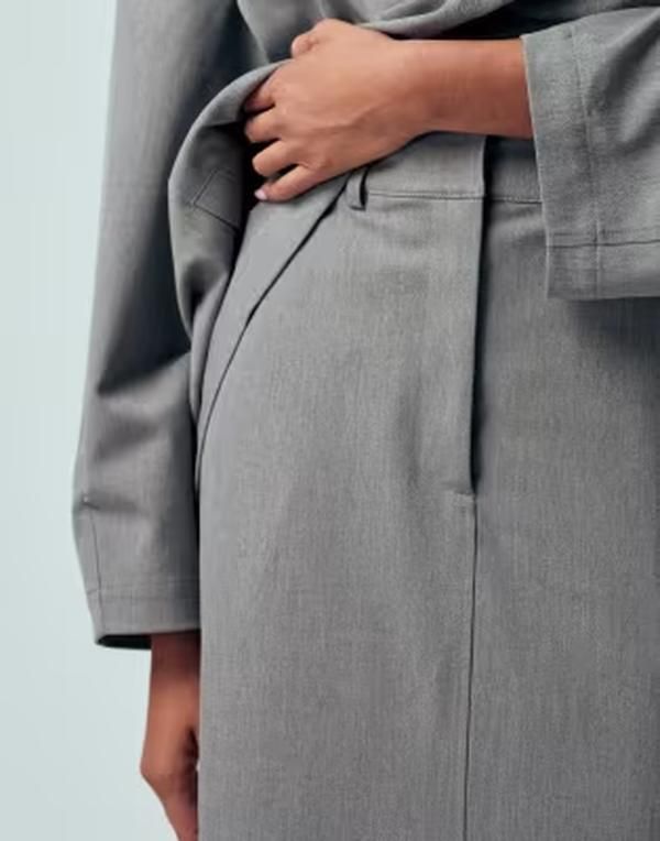 エイソス レディース ボトムスカート マキシ ASOS DESIGN tailored pencil maxi skirt part of a set Gray グレー