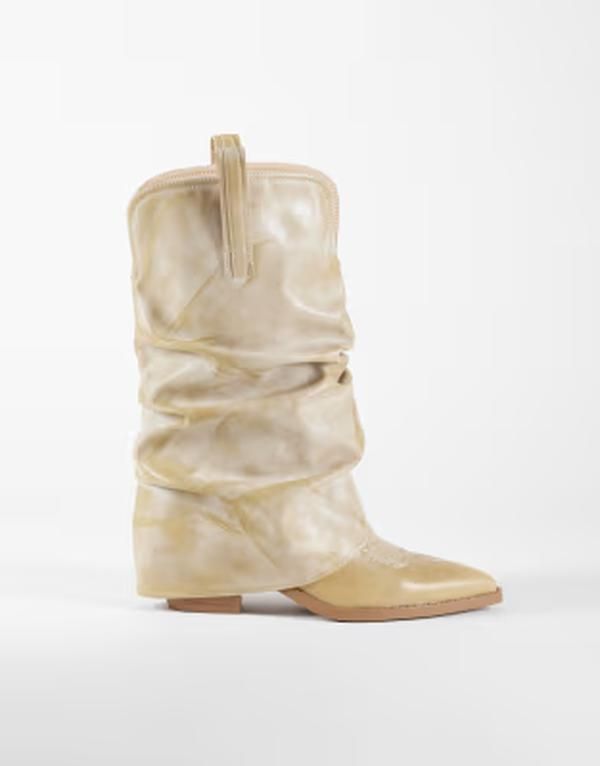 シミ レディース シューズ ブーツ・レインブーツ アンクル SIMMI Shoesimmi London Ituama foldover low ankle boots in stone ストーン