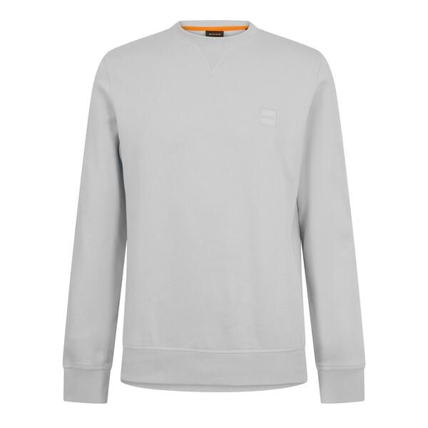ボス メンズ アウター ニット・セーター スウェット シャツ コットン Boss Mens Westart Crew Sweatshirt Premium Cotton Pastel Grey グレー