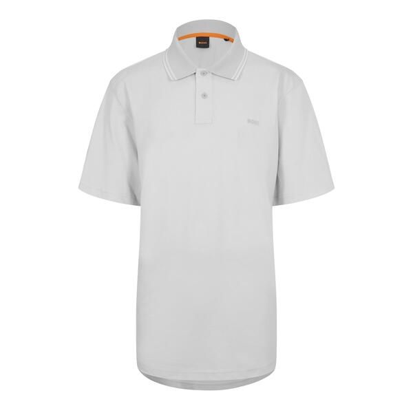 ボス メンズ トップス ポロシャツ オックスフォード 半袖 Boss Mens Peoxfordnew ShortSleeve Polo Shirt Pastel Grey グレー