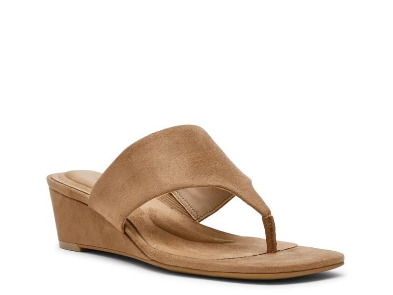 アンクライン レディース シューズ サンダル Anne KleinWilling Wedge Sandal Taupe トープ