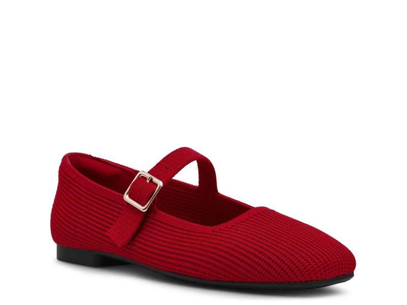 アンクライン レディース シューズ パンプス Anne KleinMabel Mary Jane Flat Red レッド