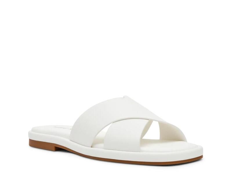 アンクライン レディース シューズ サンダル Anne KleinKhloe Wedge Sandal White ホワイト