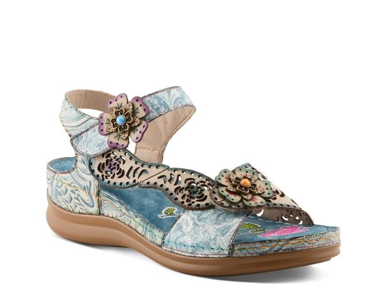 ラリティステ レディース シューズ サンダル LArtisteScript Sandalight BlueMulticolor ブルー