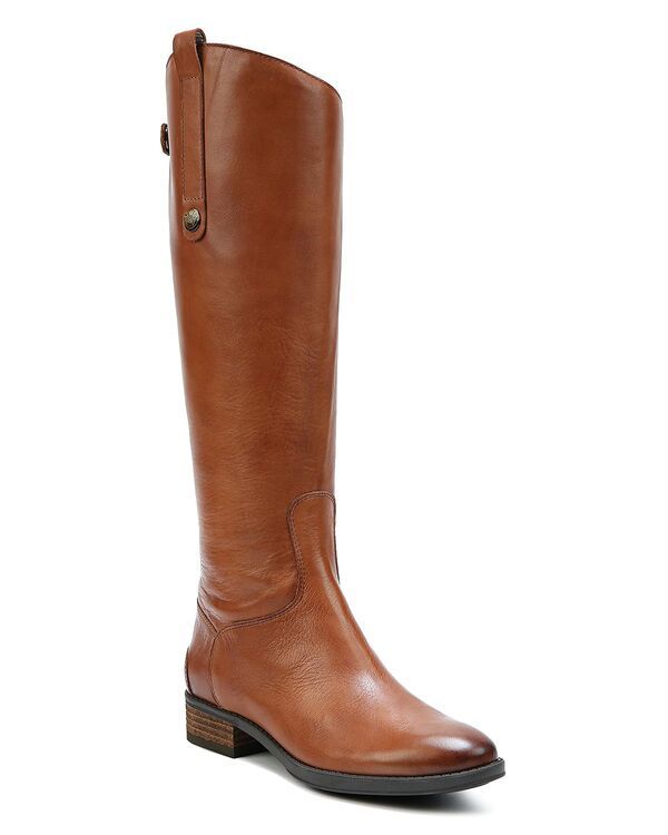 サムエデルマン レディース シューズ ブーツ・レインブーツ レザー ヒール Sam Edelman Womens Penny Round Toe Leather LowHeel Riding Boots Whiskey