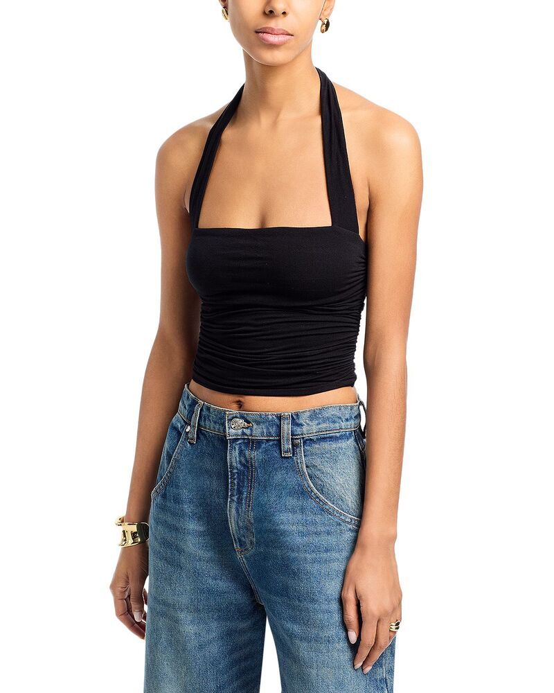 エーエフアールエム レディース トップス シャツ ホルター AFRM Aranya Halter Neck Top Noir