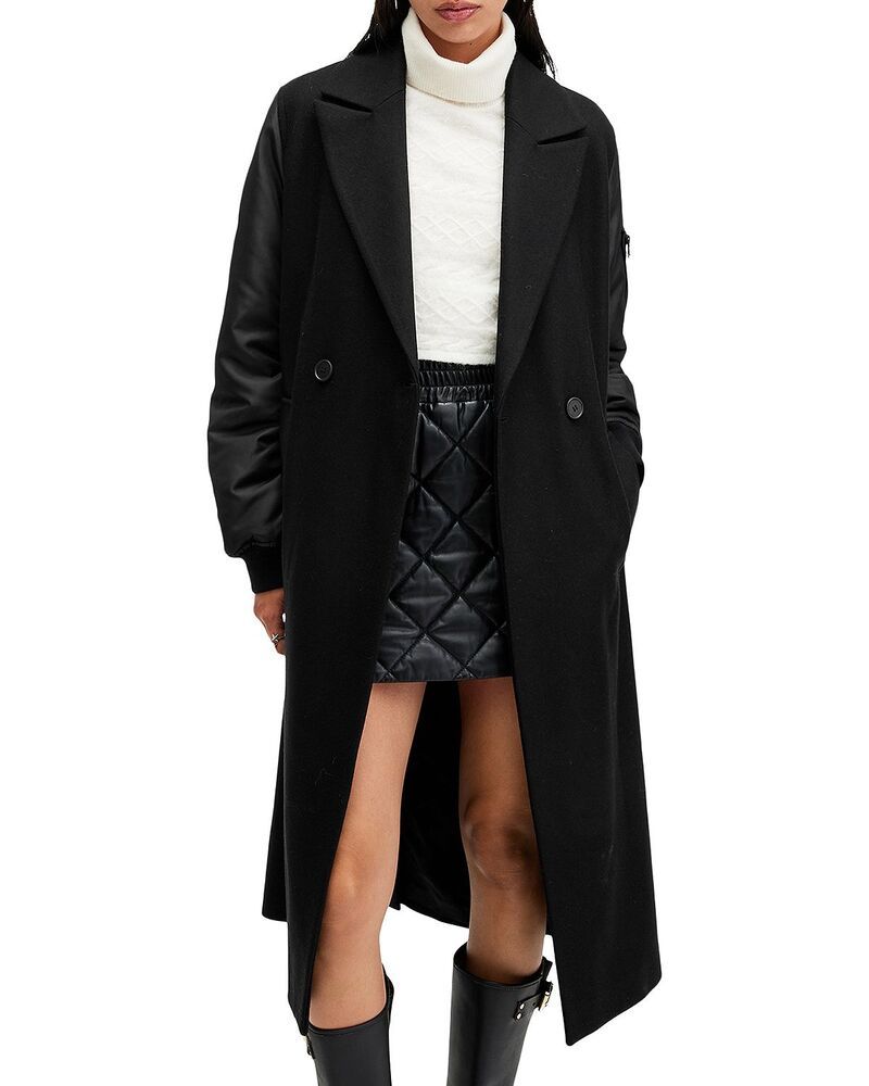 オールセインツ レディース アウター コート ALLSAINTS Paulah Oversized Coat Black ブラック