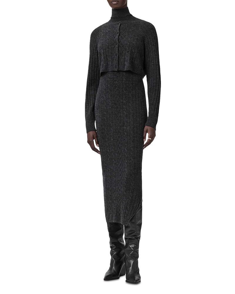 オールセインツ レディース トップス ワンピース ALLSAINTSabine Dress Charcoal Grey チャコール