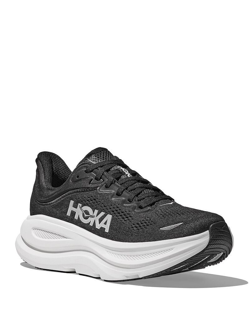 ホカオネオネ レディース シューズ スニーカー HOKA Womens Bondi 9 Running Sneakers BlackWhite ホワイト