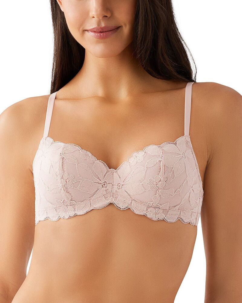 ビーテンプティッド レディース アンダーウェア ブラジャー btemptd by Wacoal Feeling Famous Balconette Bra Rose SmokeWhite ホワイト