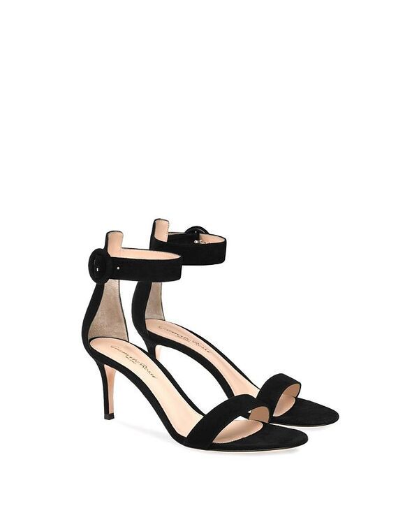 ジャンヴィト ロッシ レディース シューズ サンダル Gianvito Rossi Womens Portofino 70 Sandals Black Suede ブラック