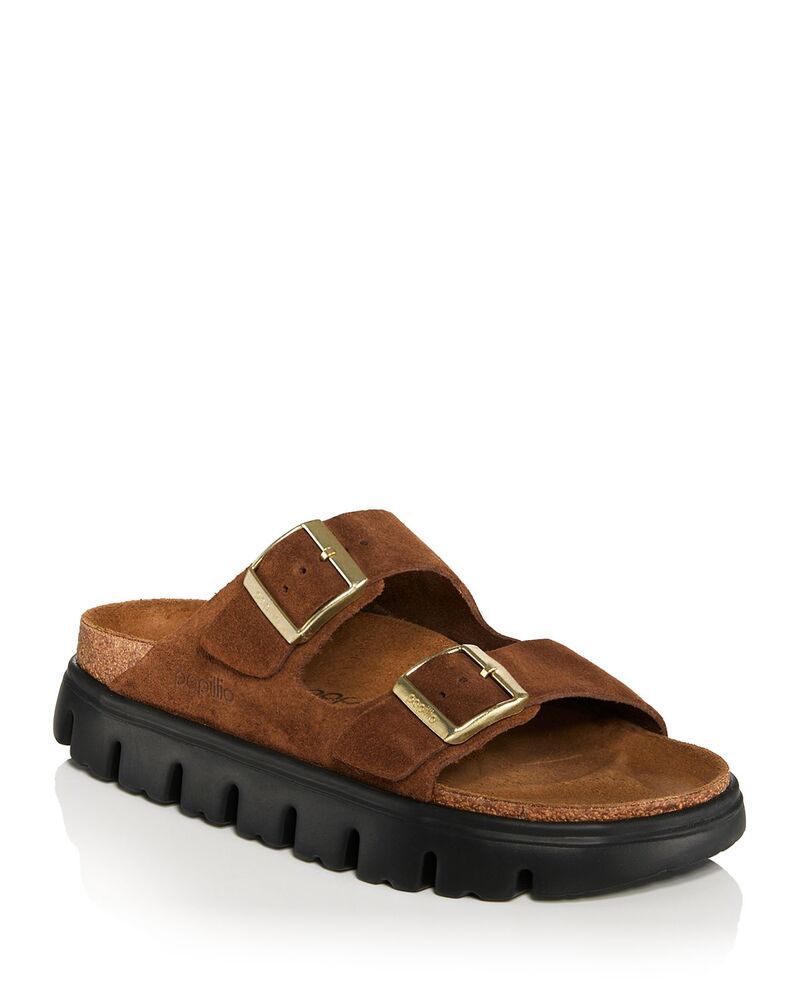 ビルケンシュトック レディース シューズ サンダル Birkenstock Womens Arizona Chunky Buckled Slide Sandals Brown ブラウン