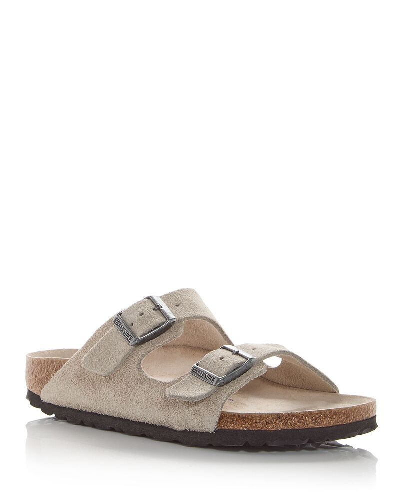 ビルケンシュトック レディース シューズ サンダル Birkenstock Womens Arizona Soft Footbed Slide Sandals Oyster Suede