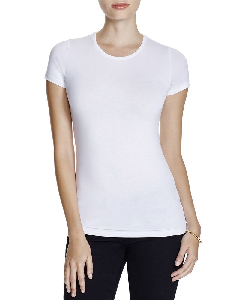 マジェスティック レディース トップス Tシャツ クルーネック Majestic Filatures Crewneck Tee Blanc