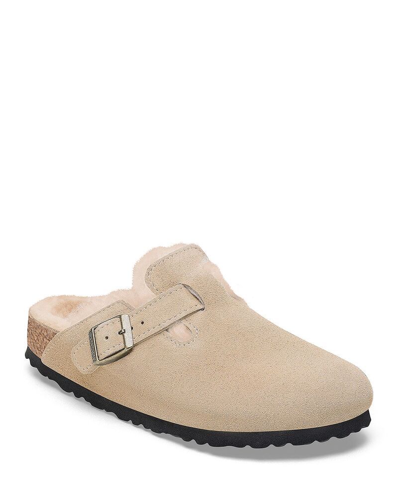 ビルケンシュトック レディース シューズ サンダル Birkenstock Womens Boston Shearling Clogs Taupe トープ