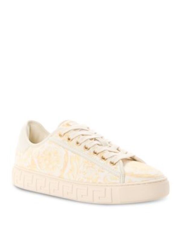 ヴェルサーチ レディース シューズ スニーカー Versace Womens Baroque 92 Fabric Sneakers Washed Out Gold ゴールド