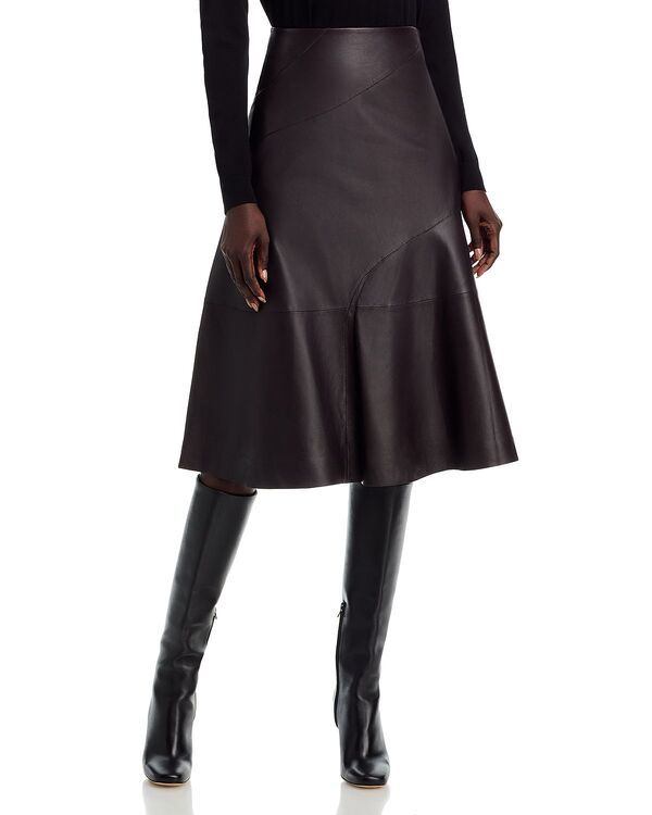 ボス レディース ボトムスカート レザー BOSSevani Leather Skirt Open Prple