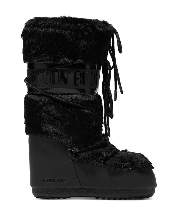 ムーンブーツ レディース シューズ ブーツ・レインブーツ Moon Boot Womens MB Icon Faux Fur Boots Black ブラック