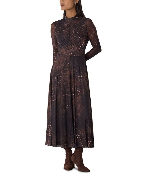 ホイッスルズ レディース トップス ワンピース メッシュ Whistlespotted Animal Mesh Dress Brown Multi ブラウン