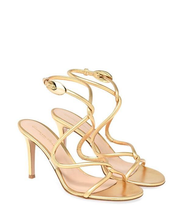 ジャンヴィト ロッシ レディース シューズ サンダル Gianvito Rossi Womens Black Mamba 85 Sandals Gold Nappa ゴールド