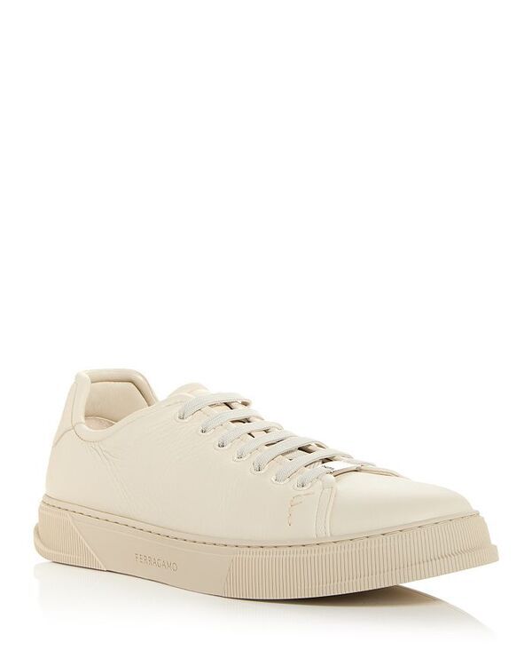 フェラガモ メンズ シューズ スニーカー FERRAGAMO Mens Bruce Low Top Sneakers Mascarpone