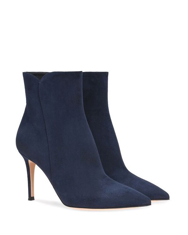 ジャンヴィト ロッシ レディース シューズ ブーツ・レインブーツ Gianvito Rossi Womens Levy 85 Booties Blue Suede ブルー