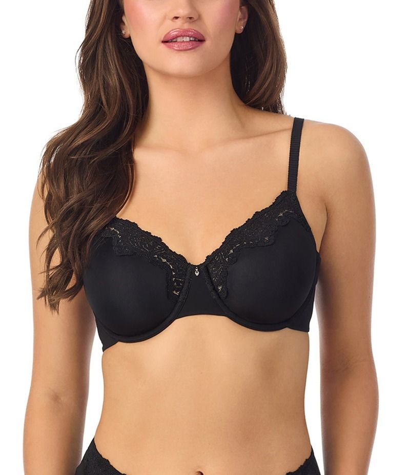 レミステレー レディース アンダーウェア ブラジャー レース Le Mystere Lace Allure Unlined Underwire Bra Black ブラック