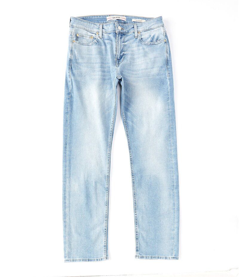 ゲス メンズ ボトムス デニムパンツ スリムフィット ストレート ジーンズ Guess Slim Fit Straight Leg Jeans Fletcher Wash