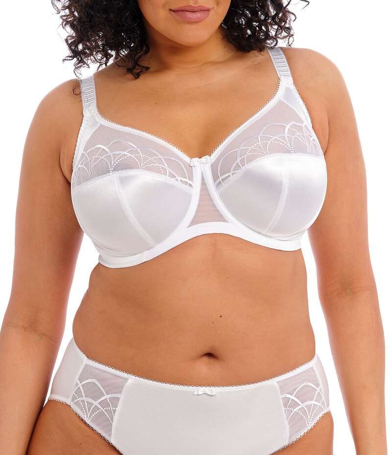 エロミ レディース アンダーウェア ブラジャー Elomi Cate FullBusted Contour UBack Underwire Bra White ホワイト