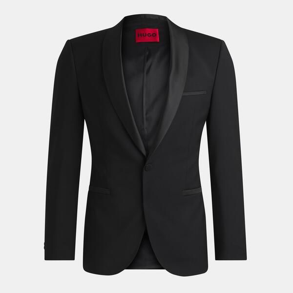 フューゴ メンズ アウター ジャケット・ブルゾン ブレザー Hugo Mens Blazer Black ブラック
