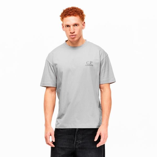 シーピーカンパニー メンズ トップス Tシャツ ロゴ CP Company Double Logo Tee Dove 904