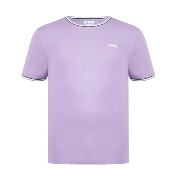 スラセンジャー メンズ トップス Tシャツ Slazenger Tipped T Shirt Mens Lavender ラベンダー
